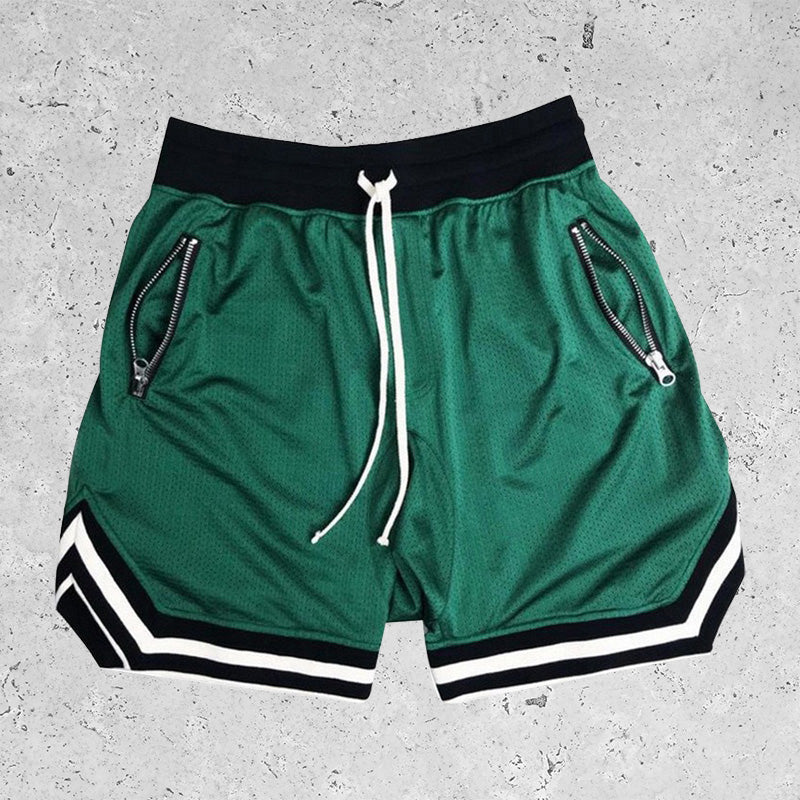 Basic Breathable Beach Mesh Shorts Green