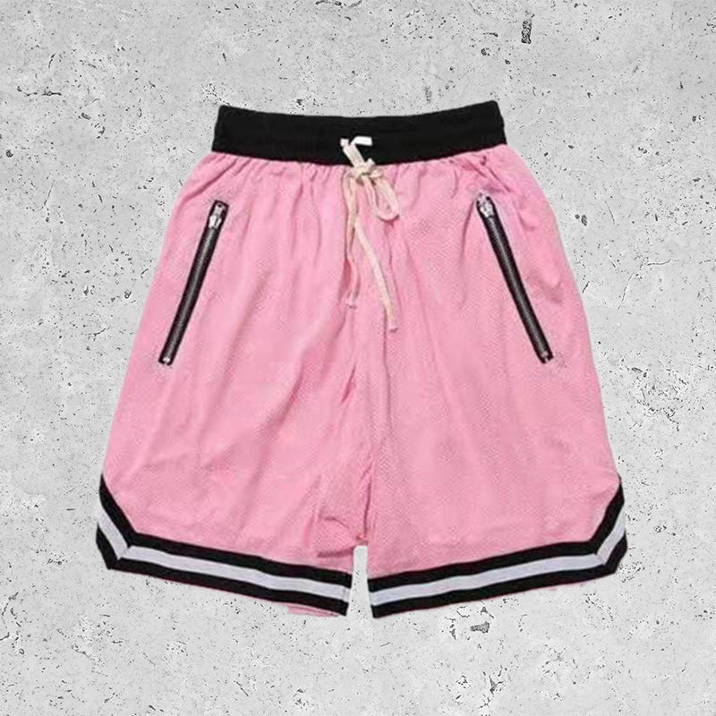 Basic Breathable Beach Mesh Shorts Pink