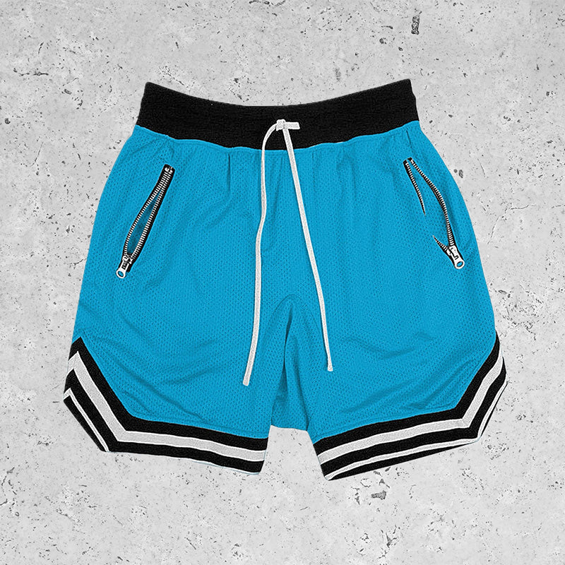Basic Breathable Beach Mesh Shorts Peacock Blue