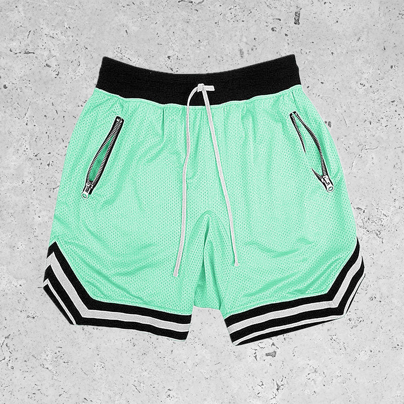 Basic Breathable Beach Mesh Shorts Emerald Green