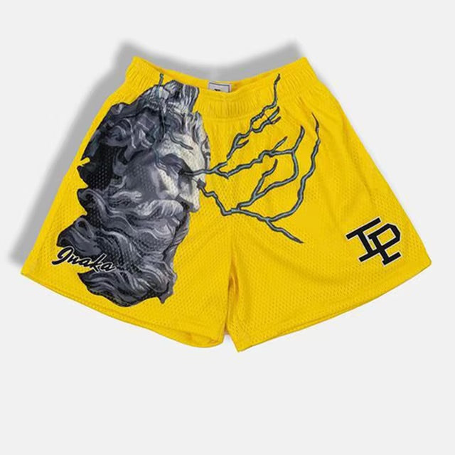 IP Shorts Head Yellow Mesh Shorts