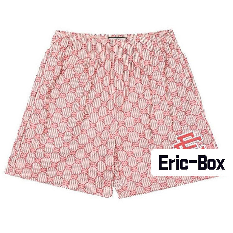 EE Shorts X Gucci Monogram Basic Print Shorts