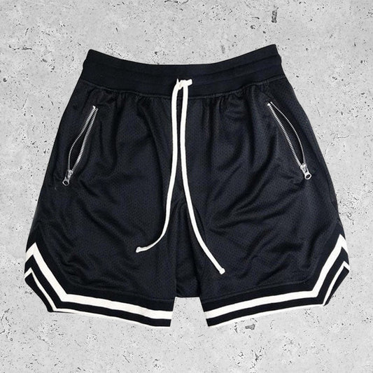 Basic Breathable Beach Mesh Shorts Black