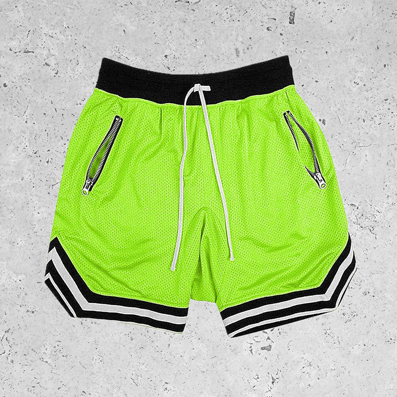 Basic Breathable Beach Mesh Shorts Fluorescent Green