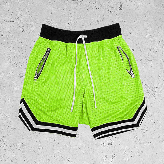 Basic Breathable Beach Mesh Shorts Fluorescent Green