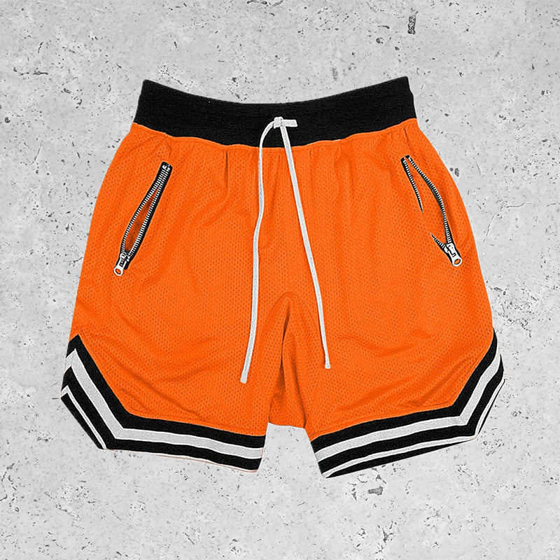 Basic Breathable Beach Mesh Shorts Orange