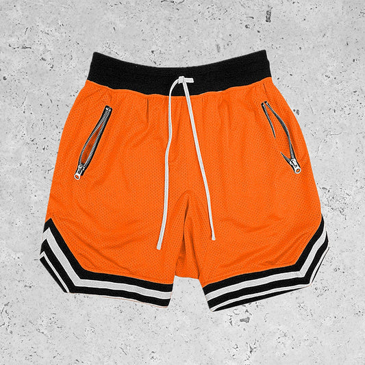 Basic Breathable Beach Mesh Shorts Orange