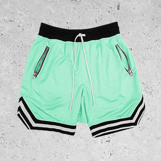 Basic Breathable Beach Mesh Shorts Emerald Green