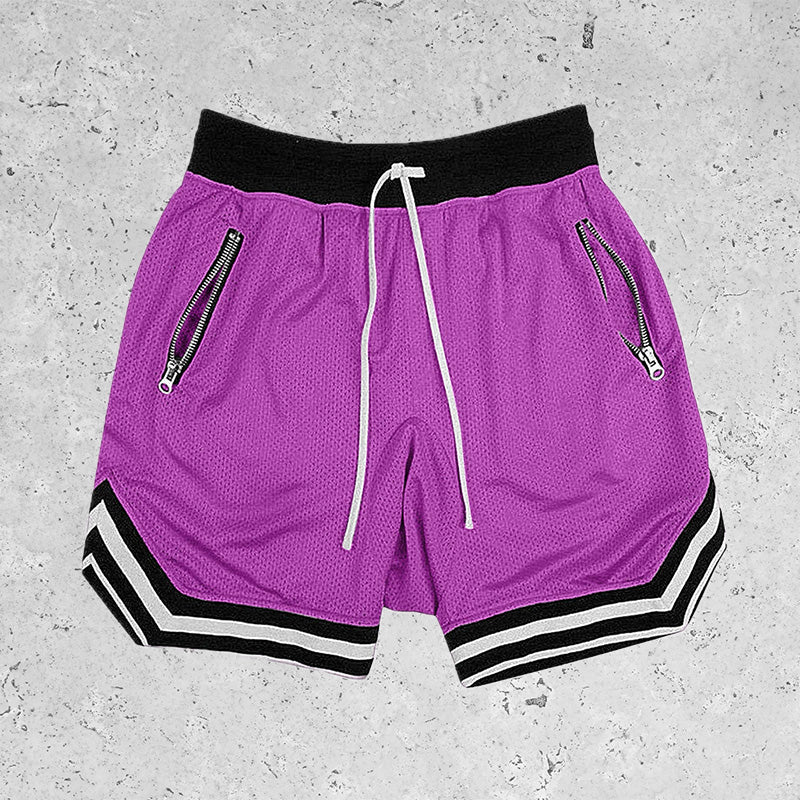 Basic Breathable Beach Mesh Shorts Dark Violet