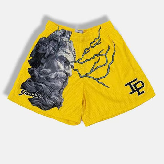 IP Shorts Head Yellow Mesh Shorts
