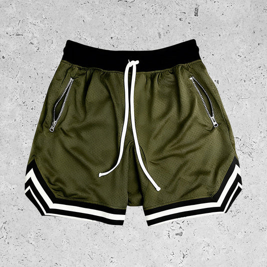 Basic Breathable Beach Mesh Shorts Dark Green