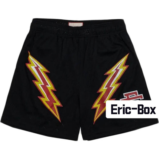 EE Shorts Black Red Lightning