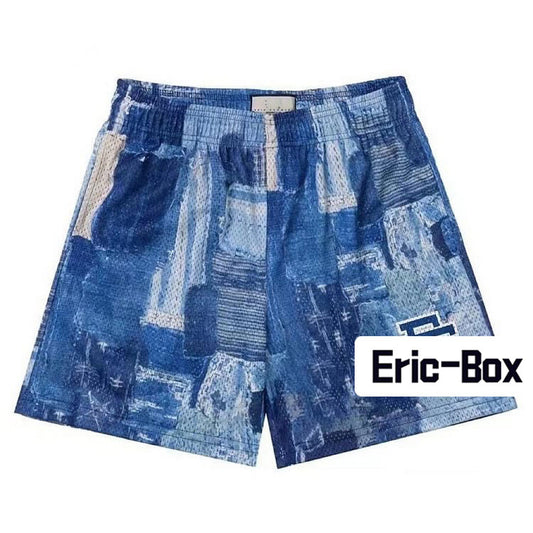 EE Shorts Boro Patchwork Blue