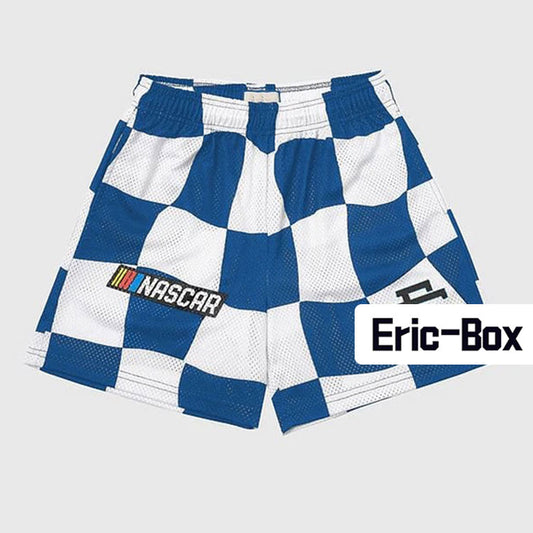 EE Shorts Blue And White Lattice