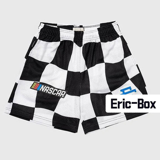 EE Shorts Black And White Lattice