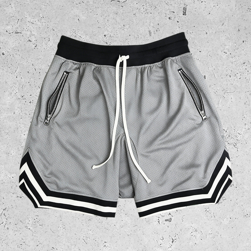 Basic Breathable Beach Mesh Shorts Gray