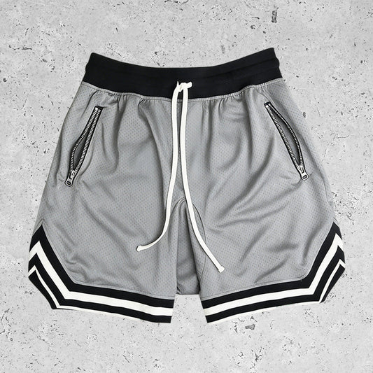 Basic Breathable Beach Mesh Shorts Gray