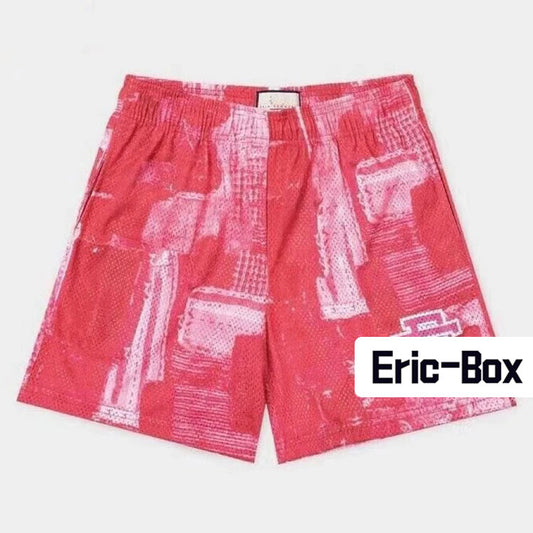 EE Shorts Boro Patchwork Red